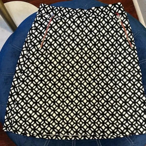 Le Lis Skirt Women's Maura Zip Pocket Geometric Print Lined NWOT